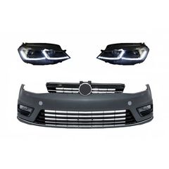 Emprós Profulaktíras kai Fanária Emprós LED me diadochiká Dunamikó Fotismós strofís katállhla gia VW Golf VII 7 (2013-2017) R-Line Look