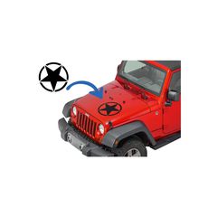 Autokóllhto Star Universal katállhlo gia Jeep Wrangler JK Truck í álla Autokínhta Mavro