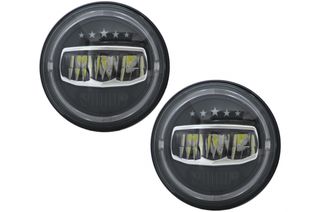 Fanária Emprós 7 intsón CREE LED Máti tou aggélou Halo DRL katállhloi gia Jeep Wrangler JK TJ LJ JL (1997-2017) Schediasmós 5 astéron