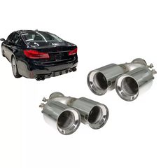 Ákroi Exatmíseon katállhles gia BMW 5 Series G30 G31 G38 6 Series G32 (2016-2020) 540i Schediasmós Chrómio