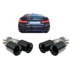 Ákroi Exatmíseon katállhles gia BMW 5 Series G30 G31 G38 (2016-2020) 6 Series G32 (2016-2020) 540i Schediasmós Mavro