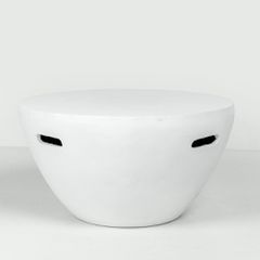 LITHOS CENTRAL COFFEE TABLE ΛΕΥΚΟ 68x68x36cm