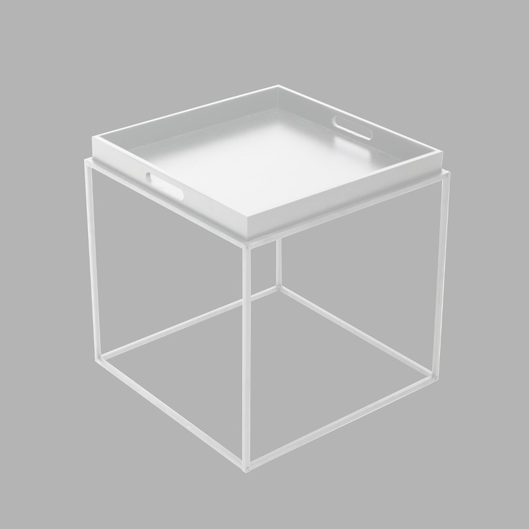 BUTLER SIDE TABLE ΛΕΥΚΟ 45x45x45cm