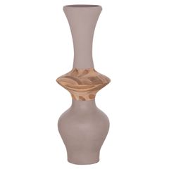 ΔΙΑΚΟΣΜΗΤΙΚΟ ΒΑΖΟ ΔΑΠΕΔΟΥ NEBULA HM4660.05S FIBER CEMENT TAUPE--ΞΥΛΟ ΤΕΑΚ Φ45x115Υεκ