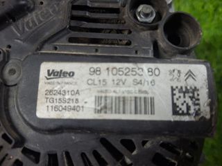 Δυναμο PEUGEOT 308 208 3008 CITROEN C4 PICASSO C4 C3 9810525380 VALEO 2624310A TG15S218 CL15 12V BH02 1.6 BLUE HDI