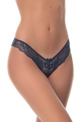 Δαντελένιo Slip Brazilian V Μπλε