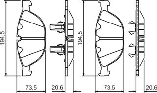 Bosch Σετ τακάκια, Δισκόφρενα - 0 986 494 349