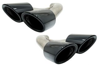 Μπούκες Εξάτμισης Κατάλληλες Για Porsche Cayenne 92A Facelift (10/2014-2017) Gts Design Piano Black