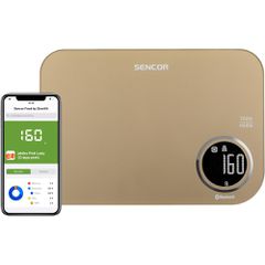 Ζυγαριά Κουζίνας 5kg Sencor SKS 7077CH LCD Οθόνη με Bluetooth και Εφαρμογή Κινητού Σαμπανιζέ