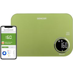 Ζυγαριά Κουζίνας 5kg Sencor SKS 7070GG LCD Οθόνη με Bluetooth και Εφαρμογή Κινητού Πράσινη