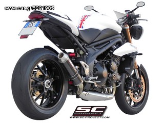 Εξάτμιση Μονό Τελικό Sc Project Gp Evo Titanium  in low position 3-1 for Triumph Speed Triple 1050 2011-2013(χαμηλή τοποθέτηση)