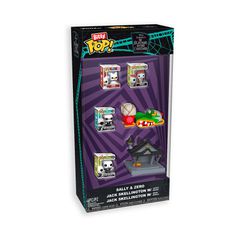 Funko Bitty Pop! Disney: The Night Before Christmas - Sally & Zero / Jack Skellington W/Jack's House & Snow Mobile Start