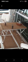 τραπέζι αναδιπλωμενο marine με επένδυση foam teeak 88×60