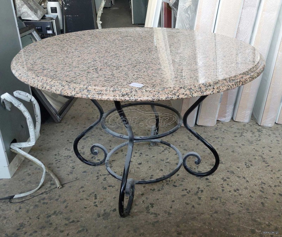 ΤΡΑΠΕΖΙ ΜΑΡΜΑΡΙΝΟ ΡΟΤΟΝΤΑ (ΧΩΡΙΣ ΒΑΣΗ) 127 CM
