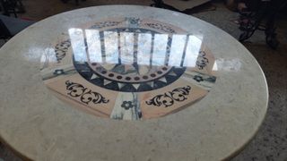 ΤΡΑΠΕΖΙ ΜΑΡΜΑΡΙΝΟ ΜΕ ΣΧΕΔΙΟ ΡΟΤΟΝΤΑ 150 CM-thumb-1