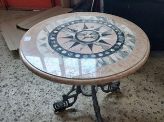 ΤΡΑΠΕΖΙ ΜΑΡΜΑΡΙΝΟ ΜΕ ΣΧΕΔΙΟ ΡΟΤΟΝΤΑ 85 CM