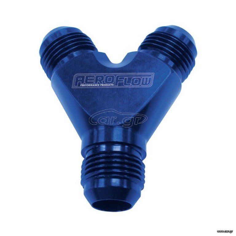 Y-Block -8AN Inlet/Outlets - Blue Finish