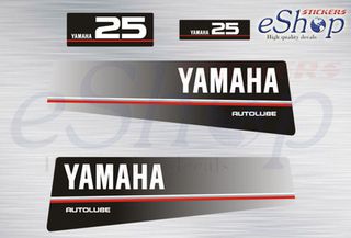 Αυτοκόλλητα σετ για Yamaha 25 Hp autolube 1988