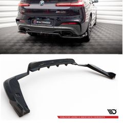 Διαχύτης / Diffuser με Κάθετες Μπάρες Maxton Design BMW X4 M-Pack G02 - Μαύρο Γυαλιστερό (BM-X4-02-MPACK-RD2G+RD3G)