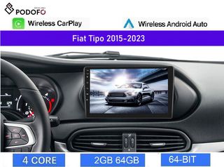 Fiat Tipo 2015-2023 Android Car Radio 9" 2+64GB Ασύρματο CarPlay & Aσύρματο Android Auto GPS WiFi EQ
