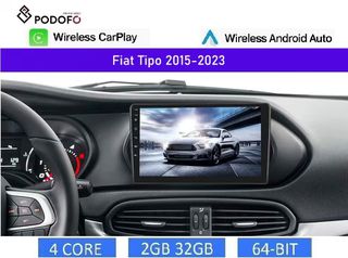 Fiat Tipo 2015-2023 Android Car Radio 9" 2+32GB Ασύρματο CarPlay & Aσύρματο Android Auto GPS WiFi EQ