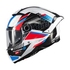 Κράνος MT Thunder 4 SV Luminence A7 άσπρο/κόκκινο/μπλε gloss