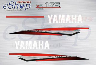 Αυτοκόλλητα σετ για Yamaha 175 Hp V6 δίχρονη 2000 2004