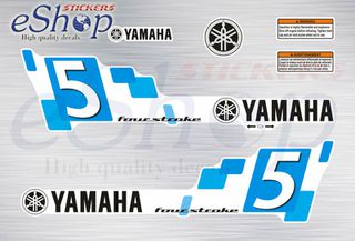 Αυτοκόλλητα σετ για Yamaha F5 Hp τετράχρονη 2011 - 2012