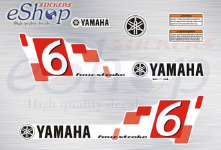Αυτοκόλλητα σετ για Yamaha F6 Hp τετράχρονη 2011 - 2012