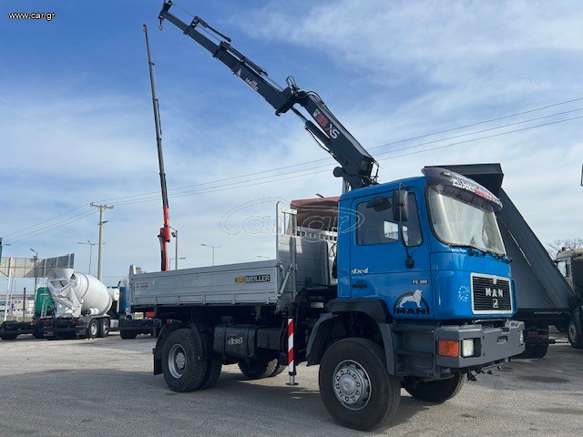 Ανατροπή + Γερανός MAN 1990 FE - 360 4X4 ΓΕΡΑΝΟΣ HIAB 144XS