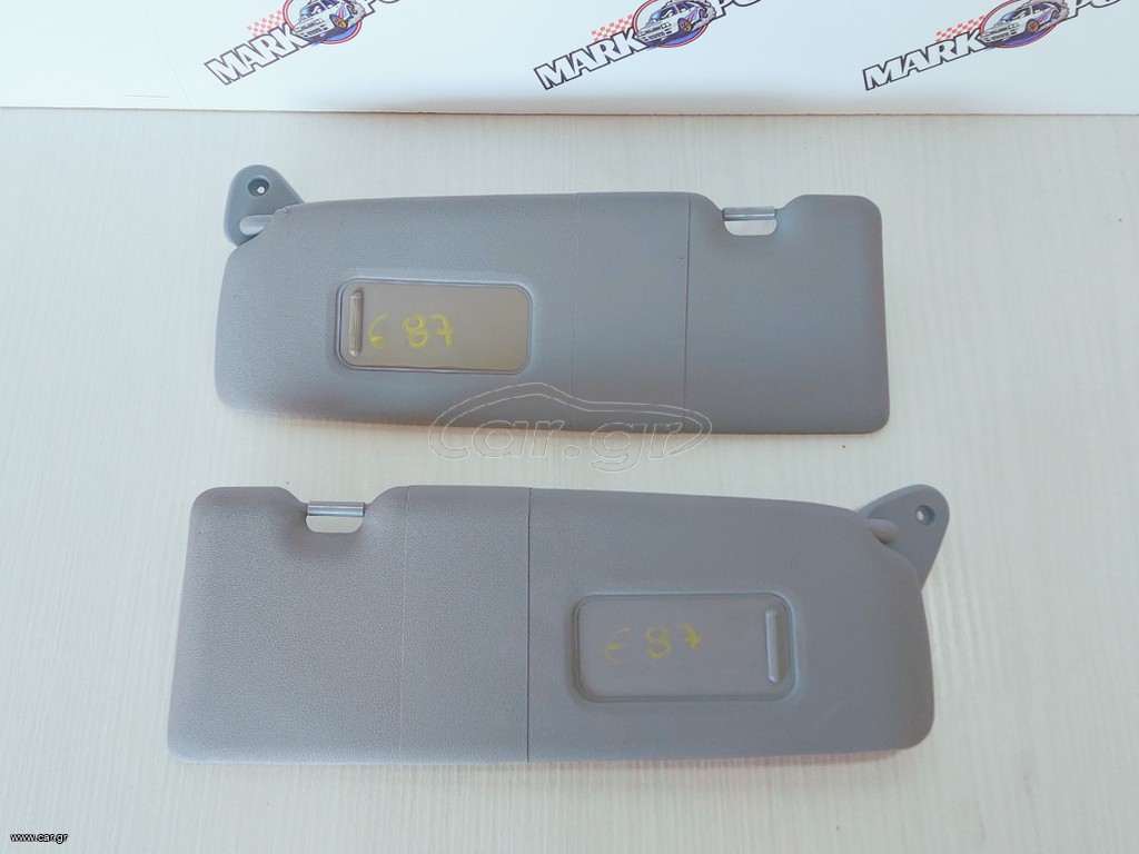 ΣΚΙΑΔΙΑ ΗΛΙΟΥ ΟΔΗΓΟΥ ΣΥΝΟΔΗΓΟΥ ΣΕΤ BMW E81 - E87 2004 - 2011 ** ΓΝΗΣΙΑ ΣΕ ΑΡΙΣΤΗ ΚΑΤΑΣΤΑΣΗ **