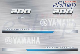Αυτοκόλλητα σετ για Yamaha F 200 Hp τετράχρονης 2014