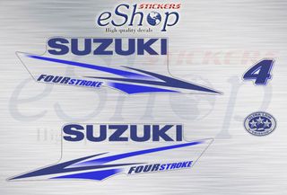 Αυτοκόλλητα σετ για  Suzuki df 4 Hp (Λευκή μηχανή)