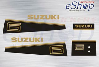 Αυτοκόλλητα σετ για Suzuki 6 Hp δίχρονης έκδοση 1988 1989 1990