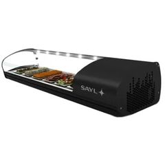 ΠΡΟΣΦΟΡΑ!!! SAYL SK8 (178,8x39,5x27cm - 8x GN1/3 x4cm - Θερμοκρασία: +2/+6°C - LED - 95Watt/230V ) SHARK 1P Επιτραπέζια Ψυχόμενη Βιτρίνα Tapas για Λεκανάκια
