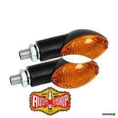 ΦΛΑΣ ΜΙΝΙ cateye 20mm stem, black with amber lens