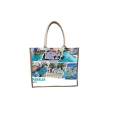 Τουριστική τσάντα λινή με φερμουάρ - Paralia - 40*34*19cm - 871909