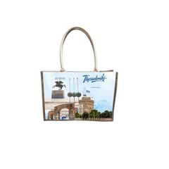 Τουριστική τσάντα λινή με κουμπί - Thessaloniki - 36*25*16cm - 871886