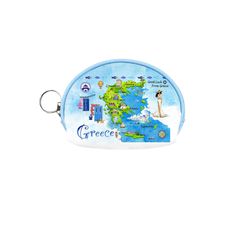 Πορτοφόλι Souvenir μπρελόκ mini - PVC - Greece - 10*8*3cm - 871779