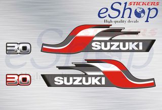 Αυτοκόλλητα σετ για Suzuki  DT 30 Hp δίχρονη έκδοση 1998 1999