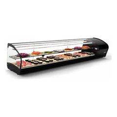 ΠΡΟΣΦΟΡΑ!!! SAYL SK26S (143,8x39,5x34cm - 6x GN1/3 x4cm - Θερμοκρασία Βάσης: +2/+6°C / Θερμοκρασία Ραφιού: +2/+12°C - LED - 90Watt/230V) SHARK 2P DOBLO FRIO Επιτραπέζια Ψυχόμενη Βιτρίνα Sushi