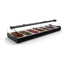 ΠΡΟΣΦΟΡΑ!!! Sayl CSS6L(119x39,5x24,5cm - 6x GN 1/3 x4cm - Θερμοκρασία: +80°C - LED - 1.040Watt/230V ) SELF SERVICE Επιτραπέζια Βιτρίνα Μπαίν Μαρί για Λεκανάκια