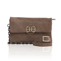 Bonendis Clelia Mini Δερμάτινη Suede Τσάντα ώμου Mocca