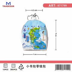 Πορτοφόλι Souvenir μπρελόκ mini - Σετ 10pcs - PVC - Greece - 7*9*4.5cm - 871799