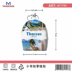 Πορτοφόλι Souvenir μπρελόκ mini - Σετ 10pcs - PVC - Thassos - 7*9*4.5cm - 871793
