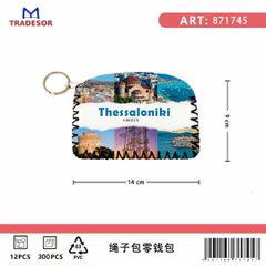 Πορτοφόλι Souvenir μπρελόκ - Σετ 10pcs - PVC - Thessaloniki - 14*9cm - 871745
