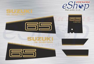 Αυτοκόλλητα σετ για Suzuki DT 65 Hp oil injection δίχρονης έκδοση 1988 1990