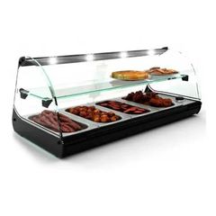 ΠΡΟΣΦΟΡΑ!!! Sayl C24L (84x39,5x36cm - 4x GN 1/3 x4cm - Θερμοκρασία: +80°C - LED - 720Watt/230V ) CLASSIC 2P Επιτραπέζια Βιτρίνα Μπαίν Μαρί για Λεκανάκια