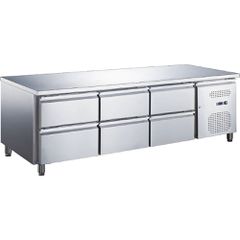 Ψυγείο πάγκος συντήρηση  με 6 συρτάρια -2/+8c,  R290,  Διαστάσεις  179x70x85cm