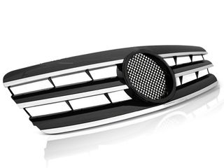 Μάσκα Για Mercedes-Benz C-Class W203 S203  00-07 Γρίλιες Χρώμιο  Μαύρο
